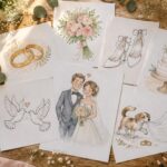 découvrez des idées de dessins de mariage simples et amusantes, des inspirations à l’aquarelle et des coloriages à imprimer pour célébrer les mariés.