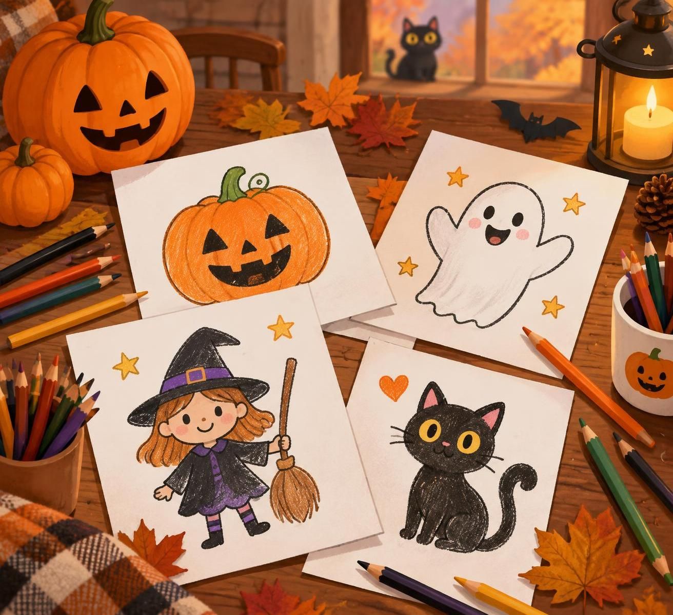 découvrez des dessins d’halloween faciles à imprimer : citrouille, fantôme, sorcière et autres idées amusantes à colorier pour petits et grands.